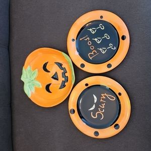 Halloween Decorative Plates - 3 plates, 4 inches in diameter each. Like new.